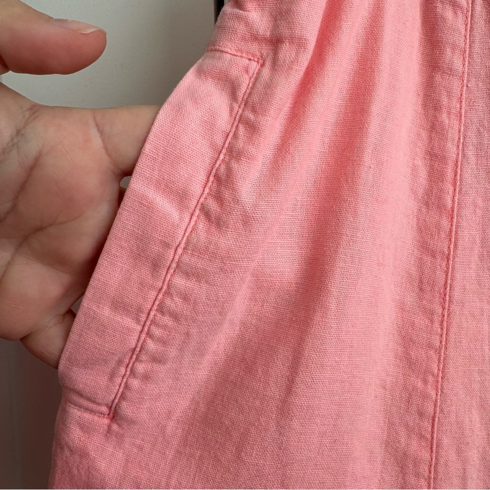 Universal Thread Pink Linen-Blend Button Front Mi… - image 4